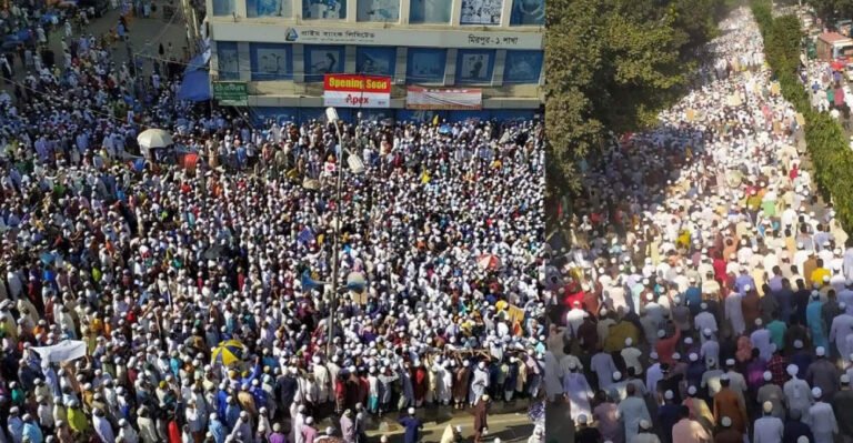 মহানবী সা.-কে অবমাননার প্রতিবাদে মিরপুরে ইত্তেফাকুল মাদারিসিল কওমীয়ার বিক্ষোভ