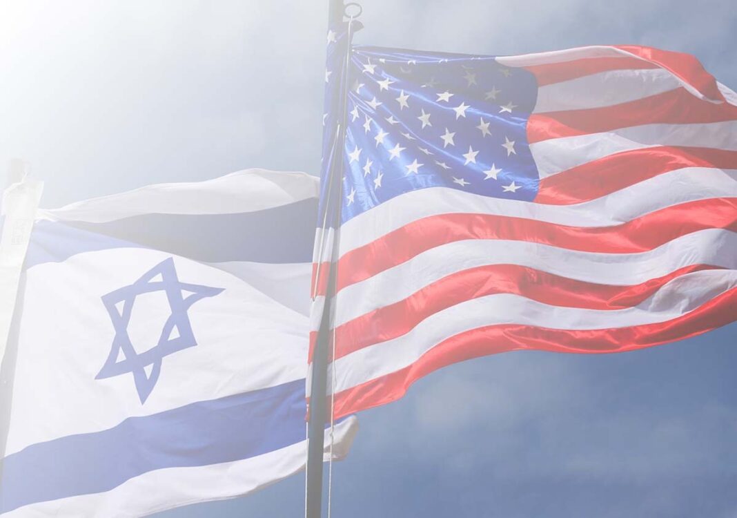 ইসরাইল আমেরিকা পতাকা